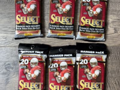 2021 Panini Select Football Hanger Pack Lot of 6 - 20 Cards Per Pack