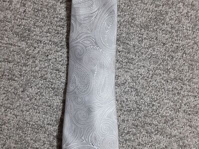 Donald J Trump Signature Collection Silver Paisley Tie