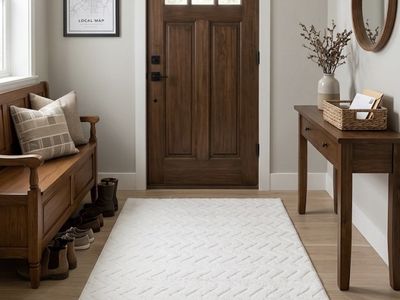 NEW Neutral 4x6 Textured Rug – Soft Geometric Pattern for Any Room