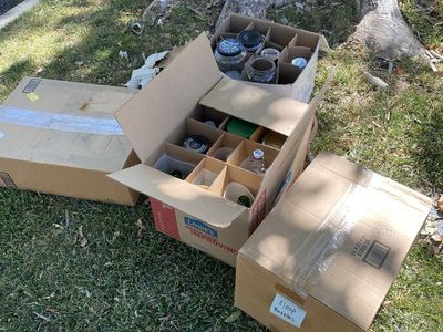 Free glass jars and clasp bottles