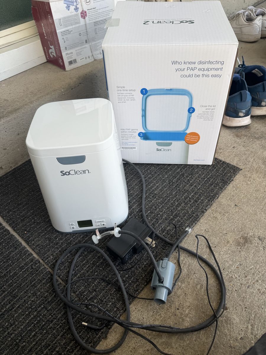 SoClean 2 Automated PAP Sanitizer and Disinfecting Machine with Power Adapter