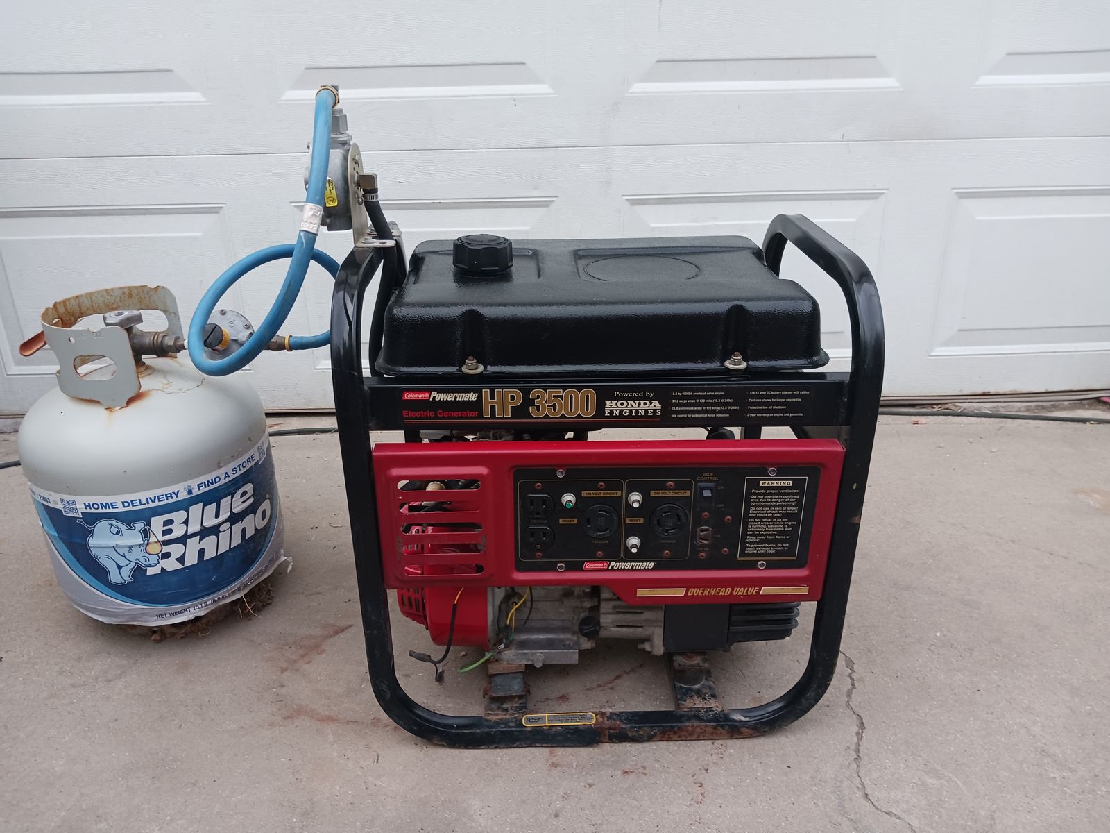 HONDA, COLEMAN POWERMATE GENERATOR, PROPANE