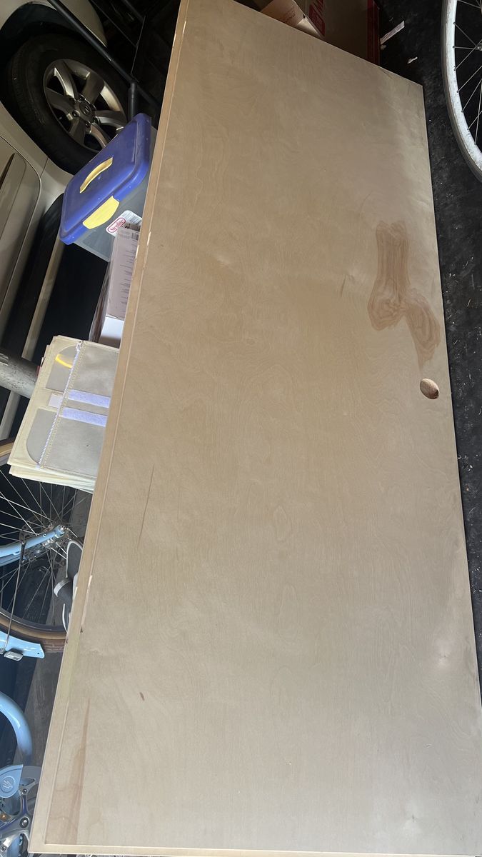 2 real wood (birch), unfinished, solid core interior doors
