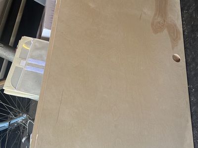 2 real wood (birch), unfinished, solid core interior doors