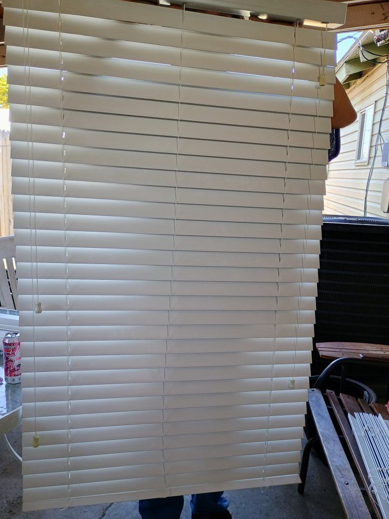 White Faux Wood Blinds