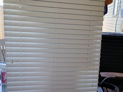 White Faux Wood Blinds