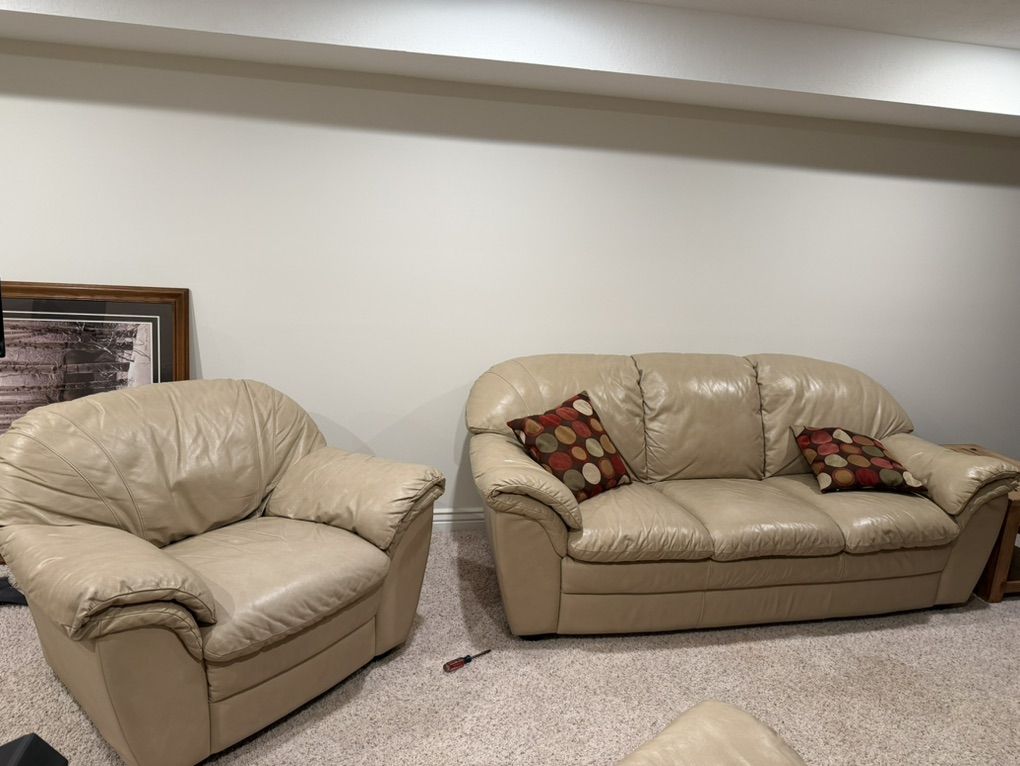 Tan Leather Couch
