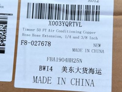 Timunr 50 FT Air Conditioning Copper Hose Extension, 1/4 and 3/8 Inch F8-027678 - NEW