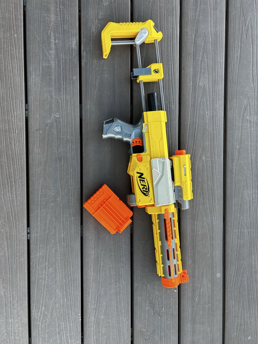 NERF N-Strike Recon CS-6 Blaster Toy Gun w/ Magazine Yellow & Orange