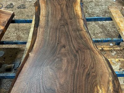 Handcrafted Live Edge Walnut Slab 58" Coffee Table