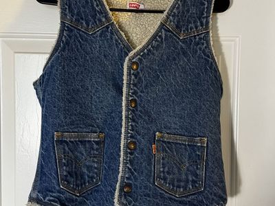 Vintage Levi's Denim Sherpa Lined Vest