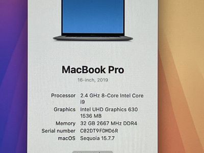 2019 16” MacBook Pro with Touchbar
