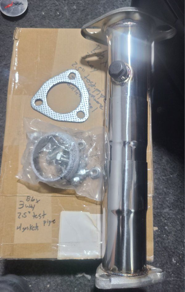 Blox adjustable test pipe 2.5" new honda acura civic Integra etc