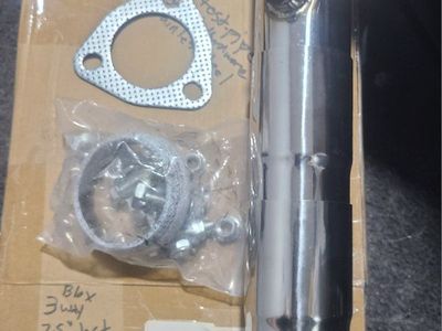 Blox adjustable test pipe 2.5" new honda acura civic Integra etc