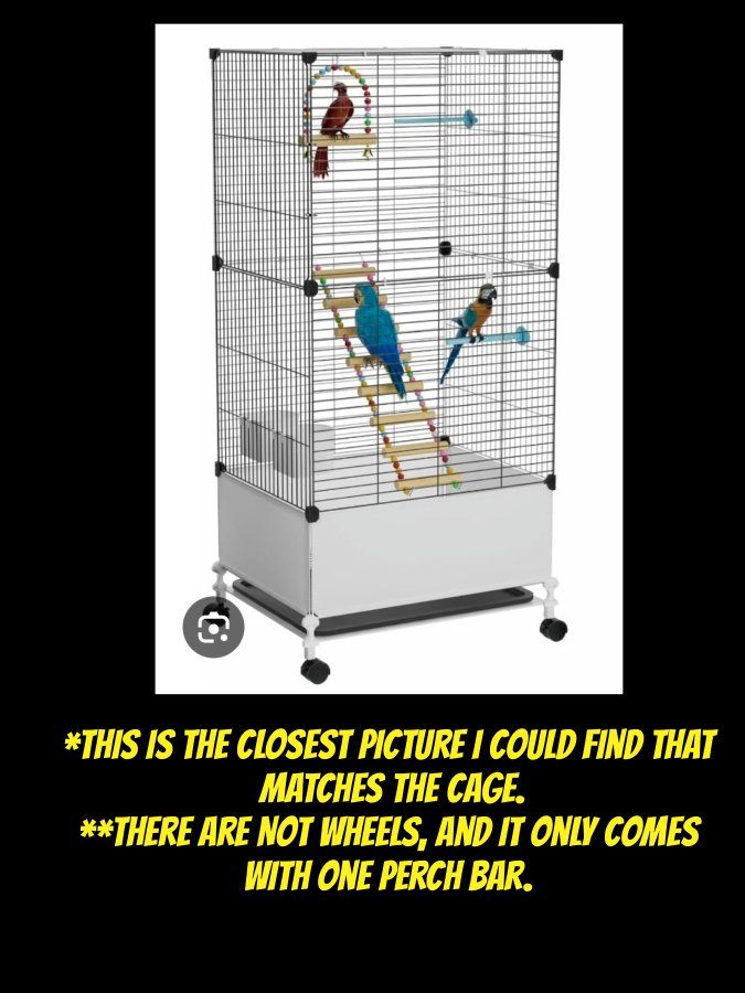 🦜 Lightweight Bird Cage with Removable Tray and Adjustable Perch 2 Available