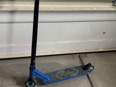 Fuzion Pro X-3 Blue Stunt Scooter - Durable Aluminum Deck, T-Bar Handlebar
