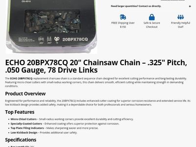 ECHO "20"saw chain
