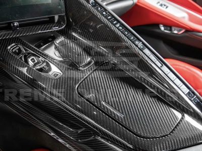 Carbon Fiber Car Interior Trim Kit for Corvette C8 Stingray & Z06 2020-2023 - Shift Knob, Console