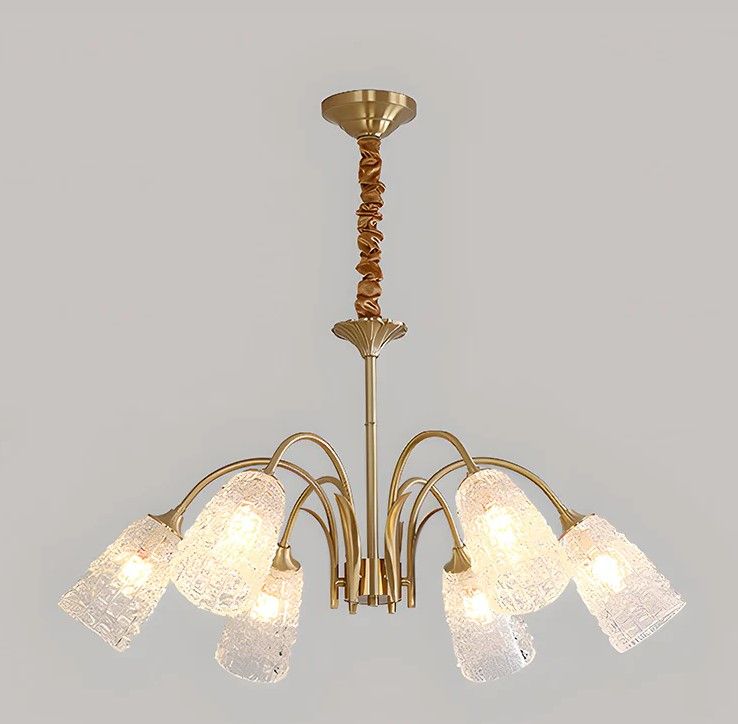 31.5" Mooijane Gold 6 Light Adams Chandelier
