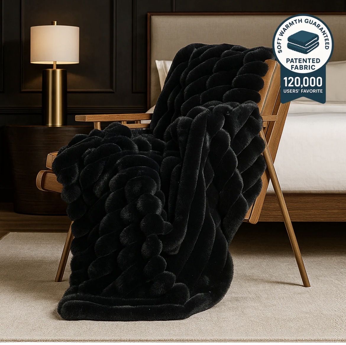 Brand new cozy bliss queen sized faux fur blanket