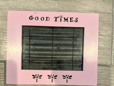 Pink 'Good Times' Picture Frame with Dragonfly Details 5x7