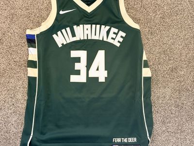 Nike Milwaukee Bucks Giannis Antetokounmpo #34 Icon Edition Jersey Size M