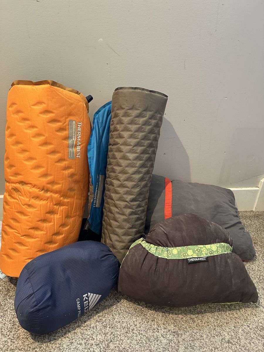 Therm-a-Rest & Kelty Camp Pillows/Pads - Assorted Camping Gear Lot