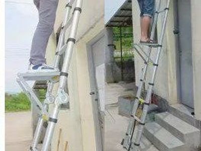 Universal Ladder Stand-Off Stabilizer with Tray & Tool Holder - Up to 12.5" Reach