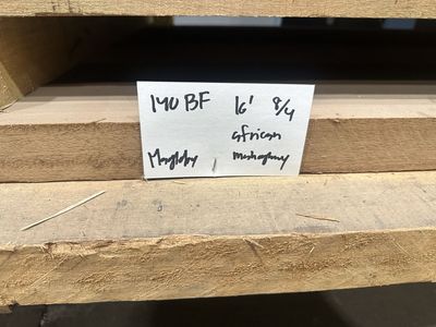 African Mahogany Raw Lumber: 8/4, 16’ , approx. 140 BF