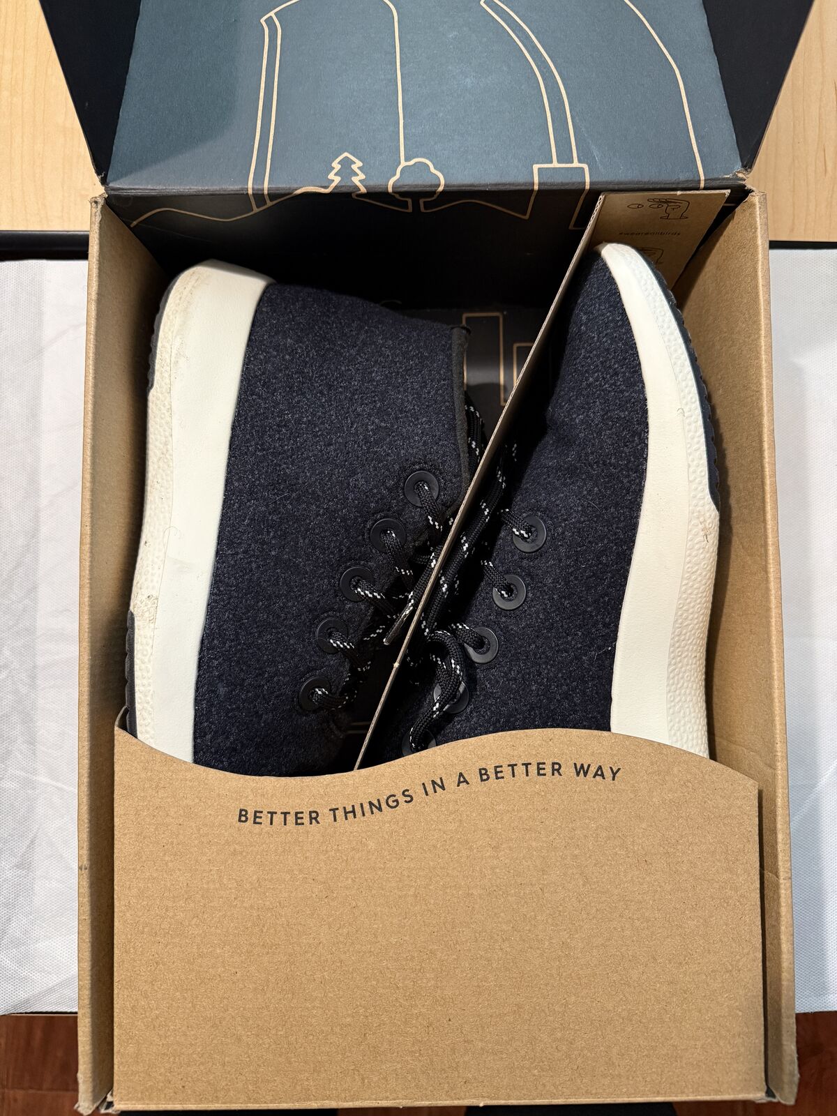 Allbirds Wool Runner-Up Mizzle size 13 Natural Black