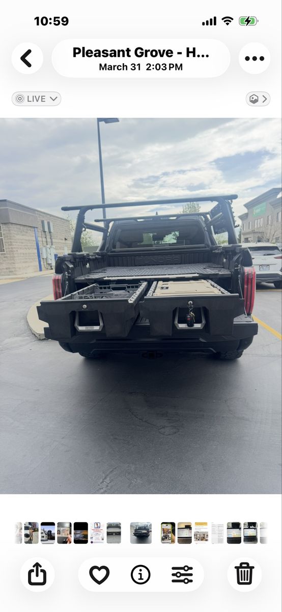 DECKED Truck Bed Storage System for 5’5” truck bed!  With added top truck mat cover