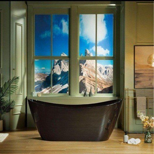 New black acrylic bathtub