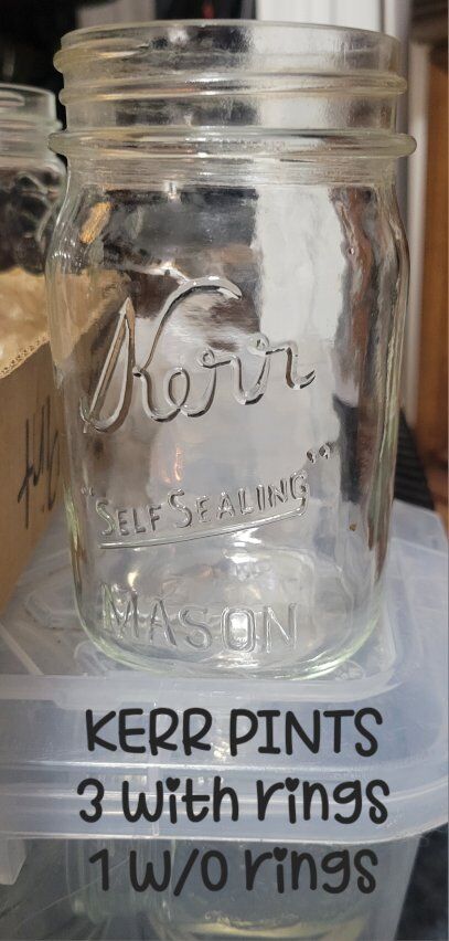 Glass KERR/BALL PINT mason jars