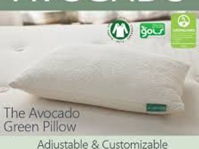 Avocado Organic Pillow with Natural Latex and Kapok Fill, Queen 1949229 #104634