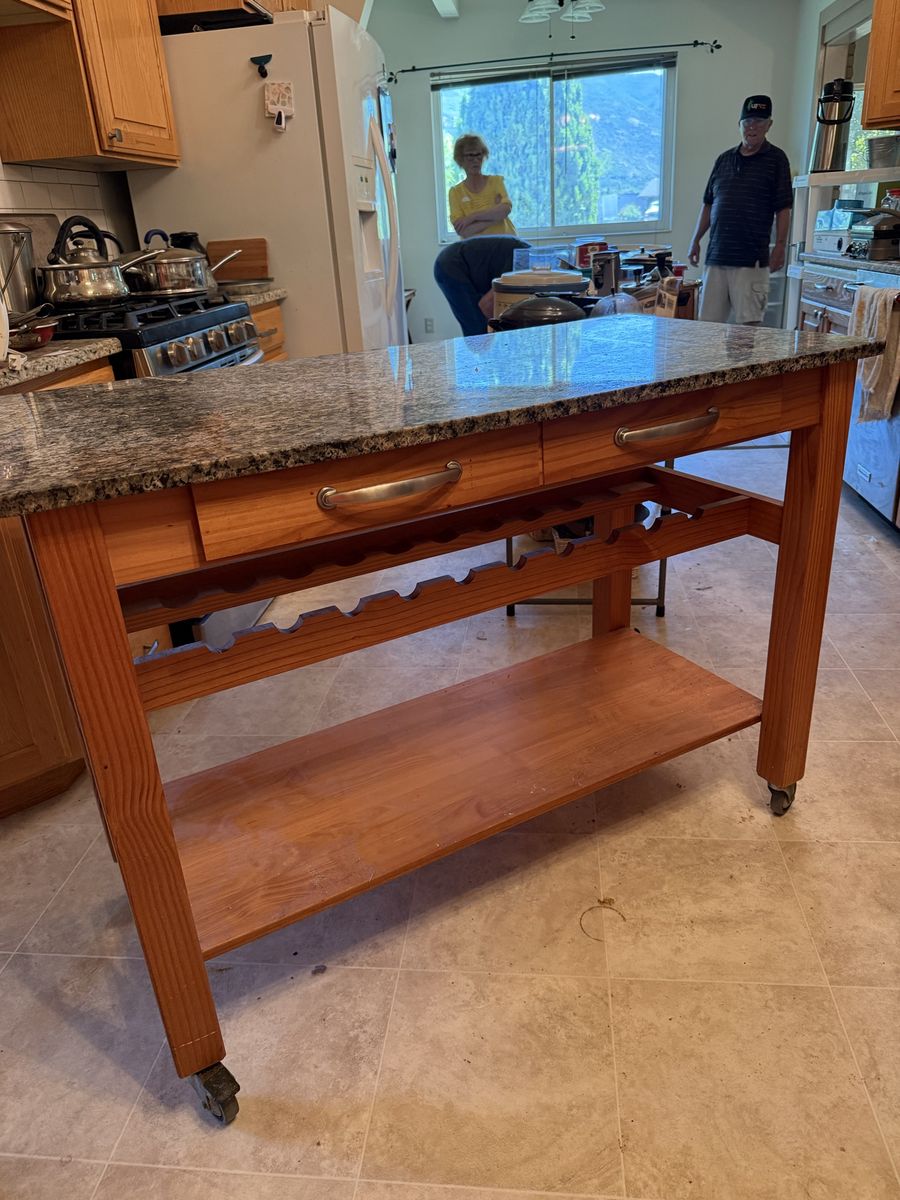 Movable kitchen island