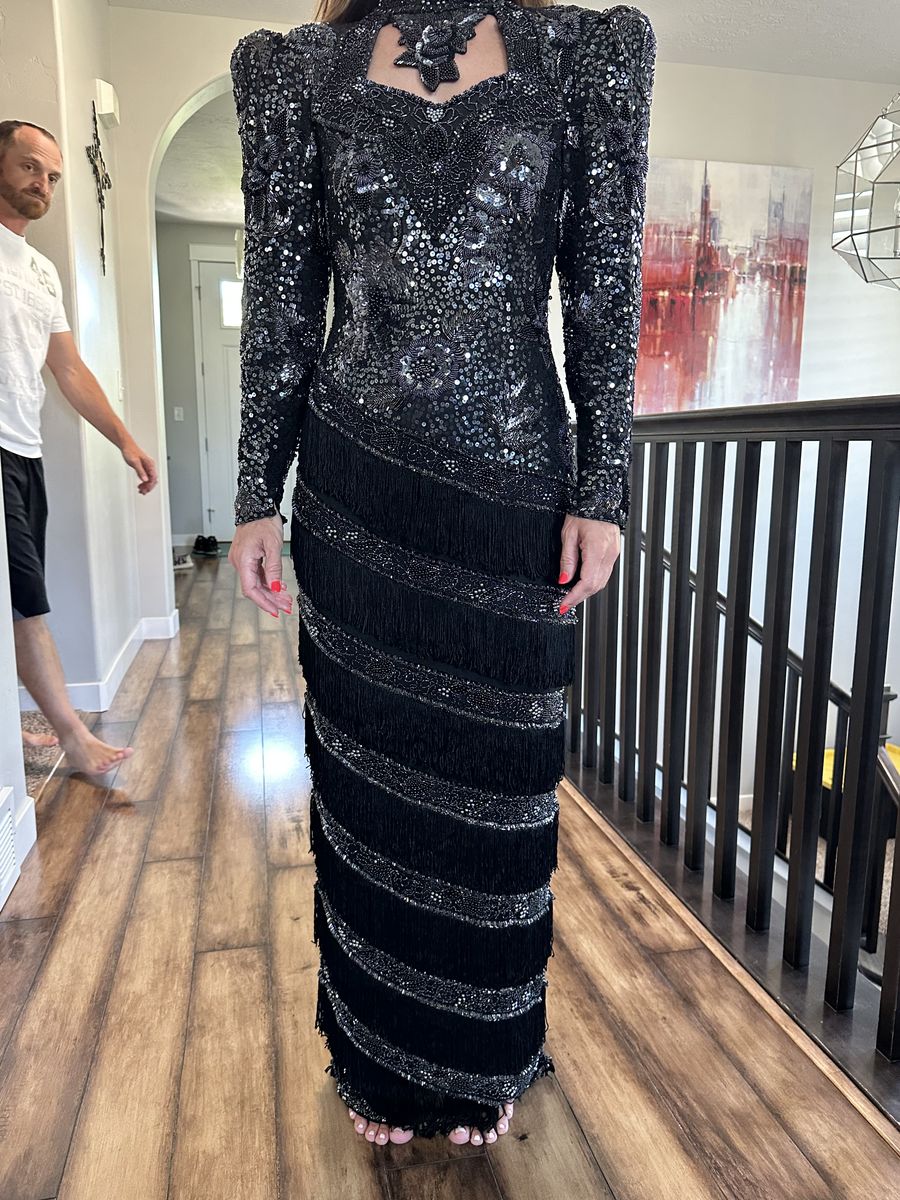 Black sequin gown