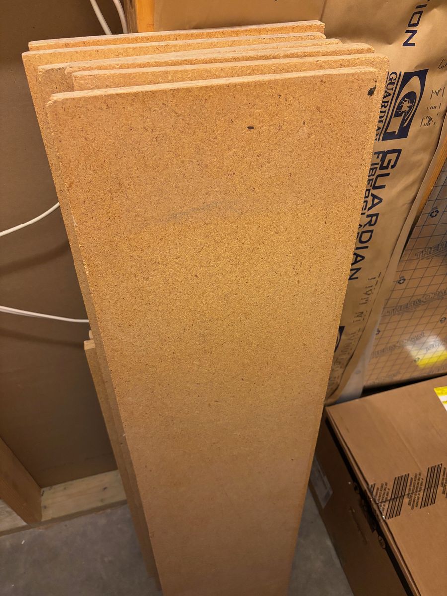 NEW SANDED PARTICLE BOARD SHELVING