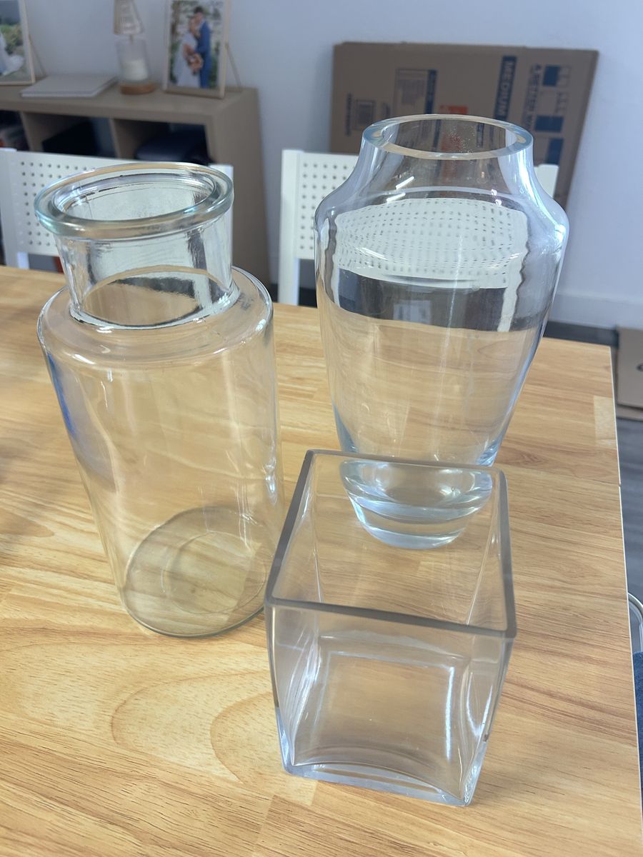 Glasses vases