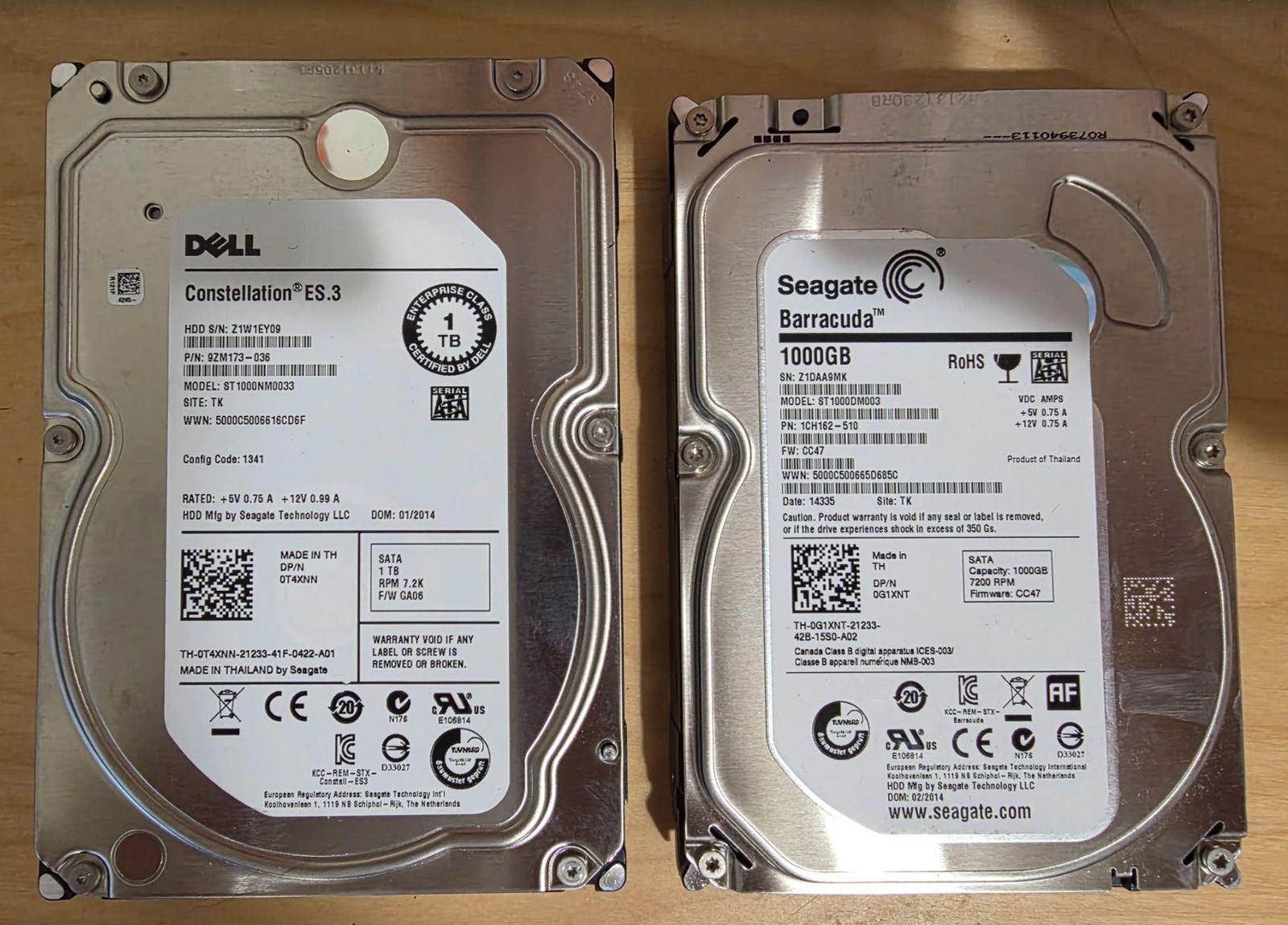 1TB 3.5" HDD - more than 15qty available