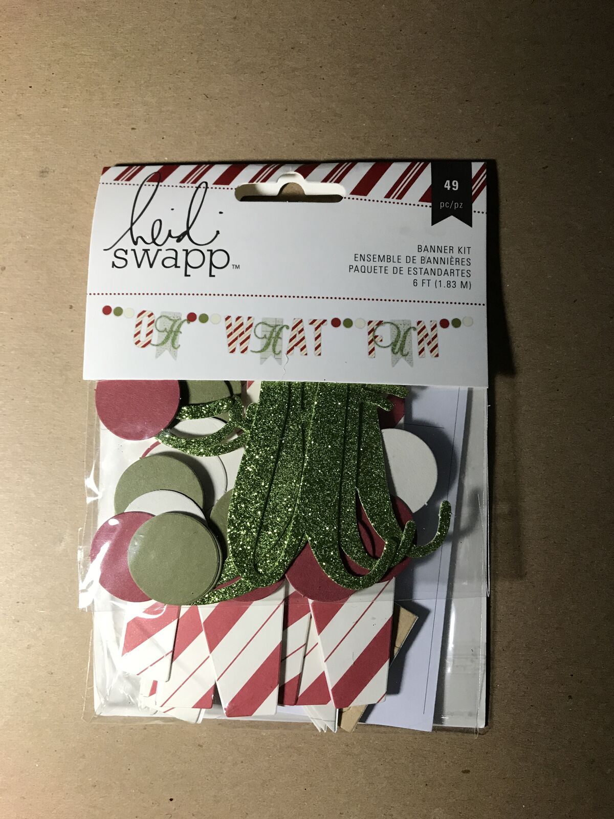 Heidi Swapp “Oh What Fun” Christmas Banner Kit 49 Pieces, 6 Feet x 5”