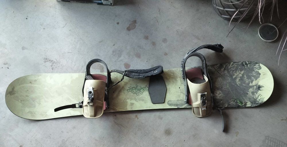 Snowboard with Bindings Used Winter Sports Equipment