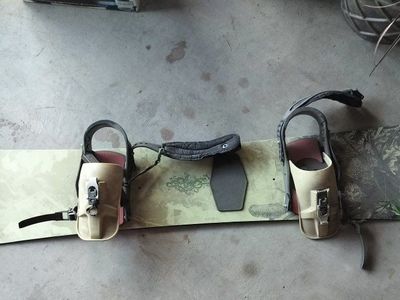 Snowboard with Bindings Used Winter Sports Equipment