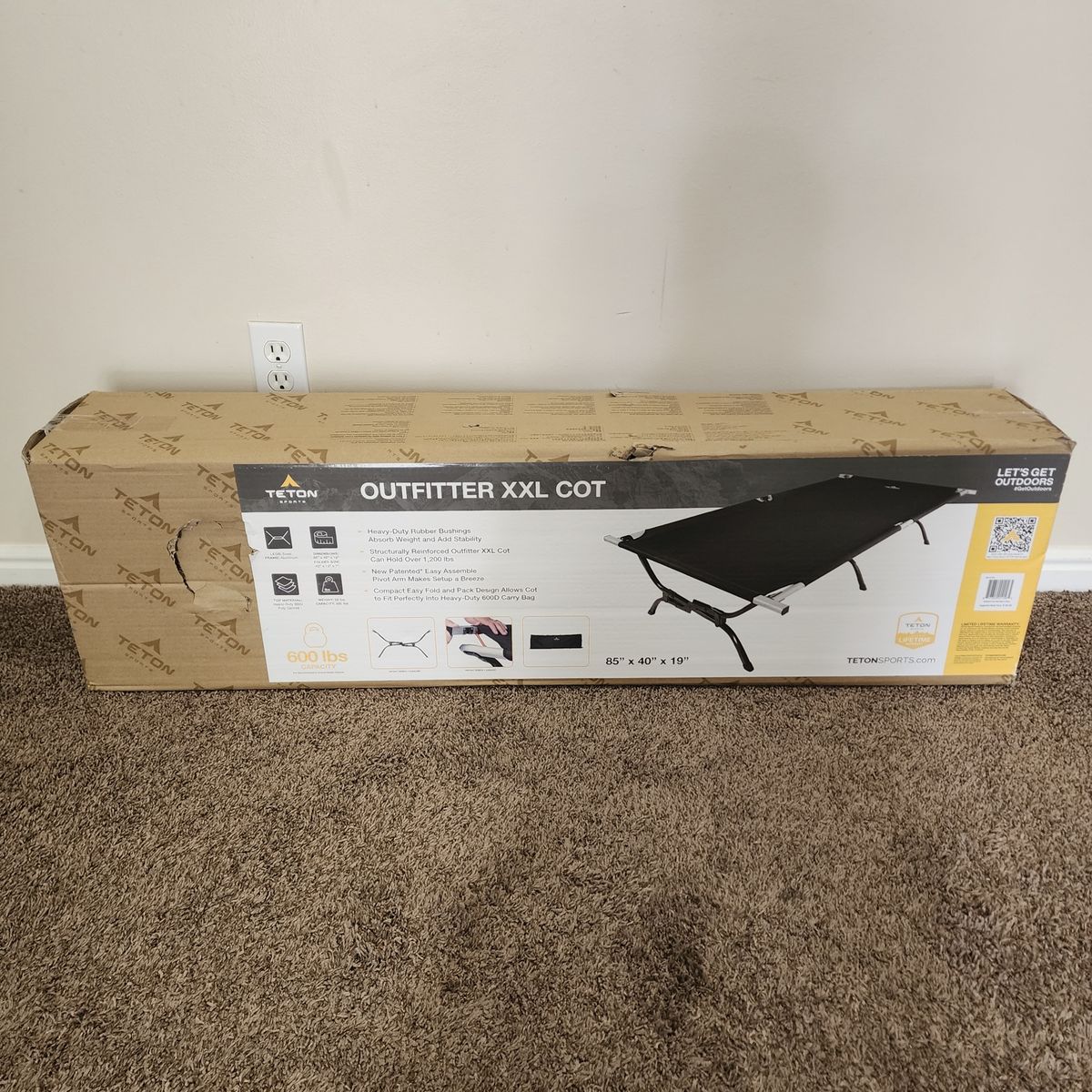 TETON OUTFITTER XXL COT BRAND NEW IN THE BOX CAMPING TRAVEL QUALITY!