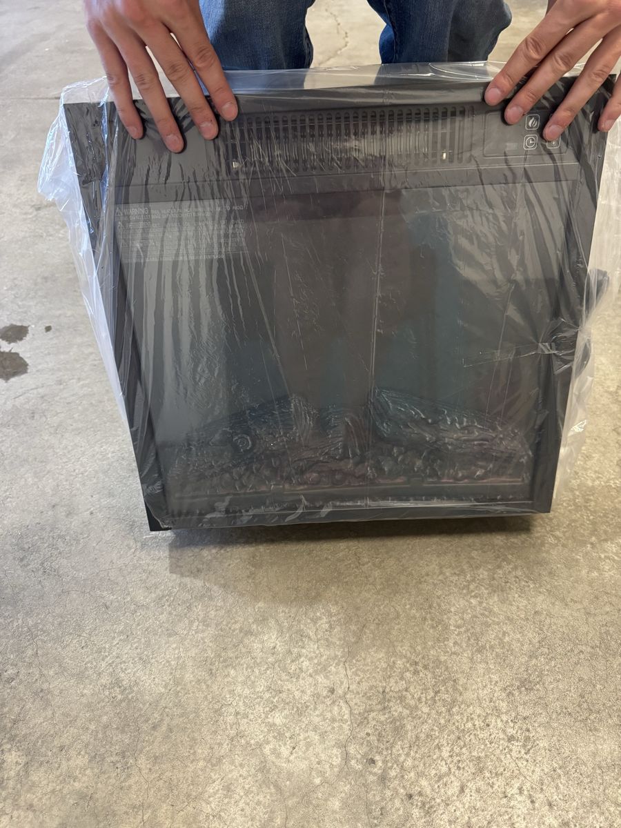  18" Electric Fireplace Insert Black