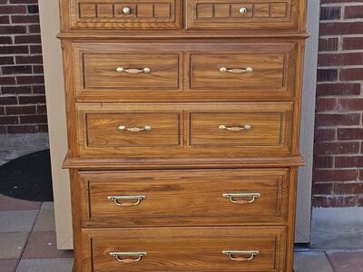 Tall 6 Drawer Solid Wood Dresser