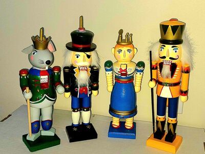 4 Wood Nutcrackers