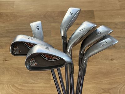 Ping G10 Irons 4-PW stiff shaft black dot