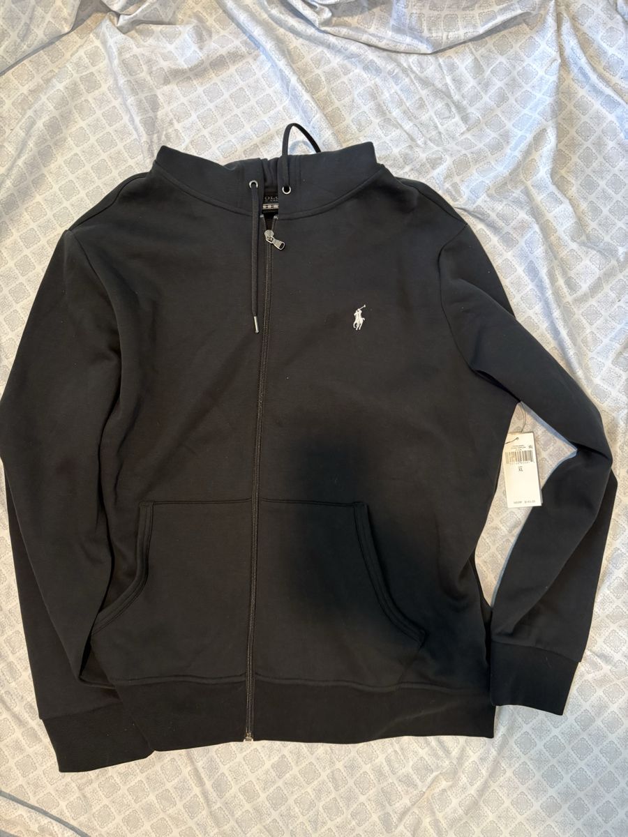 Polo Ralph Lauren Men's Black Core Replen Full-Zip Sweatshirt Size XL New with Tags