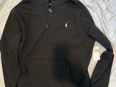 Polo Ralph Lauren Men's Black Core Replen Full-Zip Sweatshirt Size XL New with Tags