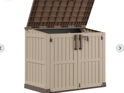 New in Box Storage Box Lockable Doors, Portable Storage Box, Horizontal Outdoor Storage Cabinet
